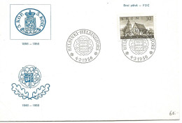Finland   1956  Definitive Stamp. Old Church Of Lammi, Mi 454 FDC - Brieven En Documenten