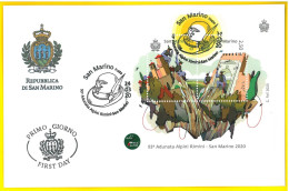 SAN MARINO 2020 FDC 93° ADUNATA DEGLI ALPINI RIMINI FIRST DAY COVER - FDC