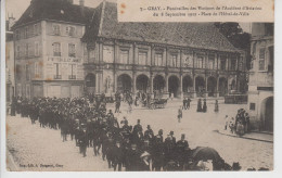 CPA Gray - Funérailles Des Victimes De L'accident D'aviation Du 8 Septembre 1912 - Place De L'hôtel-de-ville - Gray