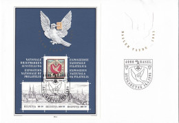 FDC SWITZERLAND Block 27,folded Paper On Up Right Side - FDC