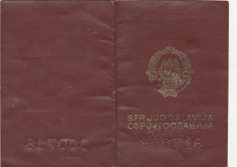 Passeport,passport, Pasaporte, Reisepass,Yugoslavia - Historische Dokumente