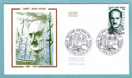 FDC France 1980 - Saint John Perse - Poète, écrivain - YT 2099 - 971 Pointe à Pitre & 13 Aix En Provence - 1980-1989