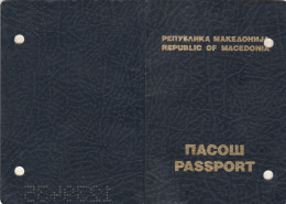 Passeport,passport, Pasaporte, Reisepass,Republic Of Macedonia,visas - Documentos Históricos