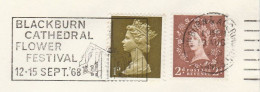 1968 Cover BLACKBURN CATHEDRAL FLOWER FESTIVAL Illus Cathedral SLOGAN  Gb Stamps Religion Church - Briefe U. Dokumente