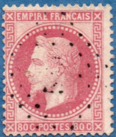 France 1863 80 C Cancelled - 1863-1870 Napoléon III Lauré