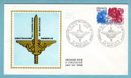 FDC France 1976 - Centenaire Du Corps Des Officiers De Réserve -YT 1890 - 974 Saint Denis - 1970-1979