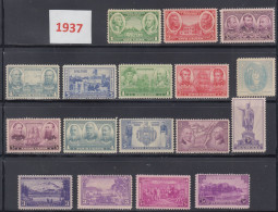 USA 1937 Full Year Commemorative MNH Stamps Set SC# 785-902 With 17 Stamps - Annate Complete