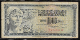 YUGUSLAVIA - 1000 DINARES DE 1981 - Yugoslavia