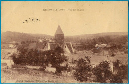 CPA 02 RESSONS-Le-LONG Aisne - Vue Sur L'Eglise ° Cliché Blachon - Edition Vve Dudrumet * Phila : Taxe à Chartres - Sonstige & Ohne Zuordnung