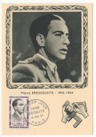 Carte Maximum 1957 - Pierre Brossolette - Héros De La Résistance -  YT 1103 - Paris - 1950-1959