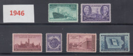 USA 1946 Full Year Commemorative MNH Stamps Set SC# 939-944 With 5 Stamps - Annate Complete