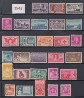 USA 1948 Full Year Commemorative MNH Stamps Set SC# 953-980 With 28 Stamps - Años Completos