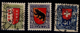 SWITZERLAND 1921 PRO  JUVENTUTE  WAPPEN MI No 172-4 USED VF!! - Gebraucht