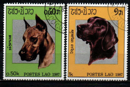 LAOS - 1987 - CANI - DOGS - USATI - Laos