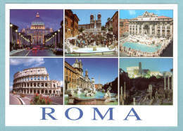 CP Italia -  Roma -- Italie - Rome Multivues - Tarjetas Panorámicas
