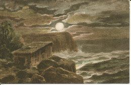 PC44158 Old Postcard. Moonlight And Rough Sea. Carlton. No 1021. 1913 - Mundo