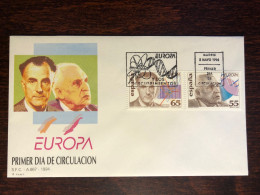 SPAIN FDC COVER 1994 YEAR DOCTOR OCHOA GENETK HEALTH MEDICINE STAMPS - FDC
