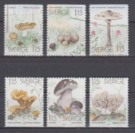 Schweden, Pilze  1038/43 , Xx   (A6.1671) - Unused Stamps