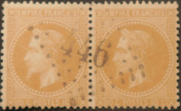 X1059 - FRANCE - NAPOLEON III Lauré (PAIRE) N°28A - GC 446 : BERD'HUIS (Nord) >> INDICE 8 - Cote (2024) : 46,50 € - 1863-1870 Napoléon III. Laure