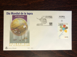 SPAIN FDC COVER 2003 YEAR LEPROSY LEPRA HEALTH MEDICINE STAMPS - FDC