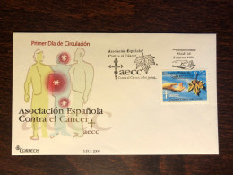 SPAIN FDC COVER 2004 YEAR CANCER ONCOLOGY HEALTH MEDICINE STAMPS - FDC