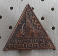 5. Chess Festival Tournament Portoroz 1958 Slovenia Ex Yugoslavia Pin - Sonstige & Ohne Zuordnung