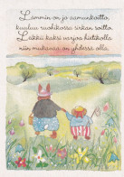 Postal Stationery - Bunny Walking With Her Mouse Friend - Red Cross 1993 - Suomi Finland - Postage Paid - Postwaardestukken