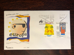 SPAIN FDC COVER 2006 YEAR SIGN LANGUAGE DEAF BLIND BLINDNESS  HEALTH MEDICINE STAMPS - FDC