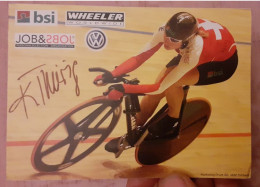 Autographe Karin Thürig BSI CHAMPIONNE DE Suisse Format 11,5 X 15,8 Cm - Ciclismo