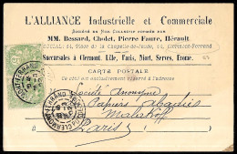 CPA Commerciale 63 Clermont-Ferrand "L'ALLIANCE INDUSTRIELLE Et COMMERCIALE" MM Bessard, Cholet, Pierre Faure, Hérault - Clermont Ferrand