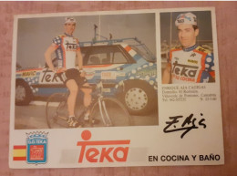 Autographe Enrique Aja Cagigas Teka Grand Format - Cyclisme