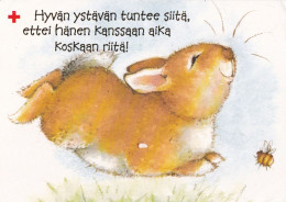 Postal Stationery - Rabbit - Hare Running - Red Cross 1992 - Suomi Finland - Postage Paid - Ganzsachen