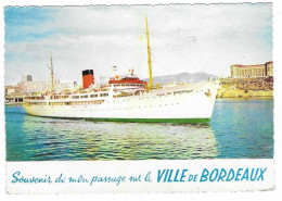 Paquebot "Ville De Bordeaux" - Cie Gale Transatlantique -1961 # 12-23/19 - Passagiersschepen