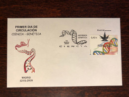 SPAIN FDC COVER 2009 YEAR GENETIK HEALTH MEDICINE STAMPS - FDC