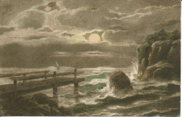 PC44159 Old Postcard. Moonlight And Rough Sea. Carlton. 1913 - Monde