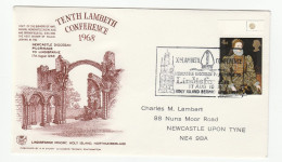 1968 LINDISFARNE Holy Island LAMBETH CONFERENCE Event COVER Gb Stamps Church  Religion Newcastle Diocese - Cristianismo