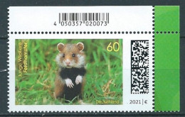 ALLEMAGNE ALEMANIA GERMANY DEUTSCHLAND BUND 2021 BABY ANIMALS: EUROPEAN HAMSTER MNH MI 3608 YT 3386 SN 3217 - Unused Stamps
