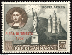 Colombo 200 L. Fiera Di Trieste 52 Posta Aerea - Unused Stamps