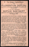 Florentijn Deflou (?-1915) & Sophie Naeyaert (?-1905) - Devotieprenten