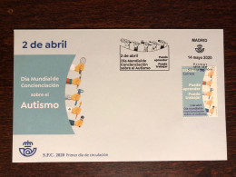 SPAIN FDC COVER 2020 YEAR AUTISM HEALTH MEDICINE STAMPS - FDC