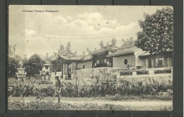 SINGAPORE Singapur 1914 Chinese Temple, Used, Sent To Finland Savonlinna (arrival Cancel), Stamp Missing - Singapore