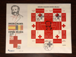 SPAIN FDC COVER 2013 YEAR RED CROSS DUNANT HEALTH MEDICINE STAMPS - FDC