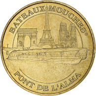 France, Jeton Touristique, Bateaux Mouches, Pont De L'Alma, 2008, MDP, Or - Autres & Non Classés