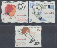 Malta, Fußball, MiNr. 748-750, Postfrisch - Malte