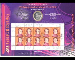 BRD, Numisblatt 1/2006, Wolfgang Amadeus Mozart - Andere & Zonder Classificatie