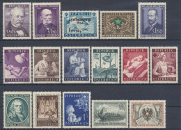 Österreich, MiNr. 996-1011, Jahrgang 1954, Postfrisch - Ganze Jahrgänge