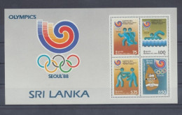 Sri Lanka, Olympiade, MiNr. Block 37, Postfrisch - Sri Lanka (Ceilán) (1948-...)