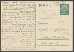 Eberhausen über Uslar, Landpoststempel Auf Ganzsache - Autres & Non Classés