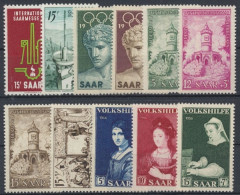 Saarland, MiNr. 368-378, Jahrgang 1956, Postfrisch - Sonstige & Ohne Zuordnung