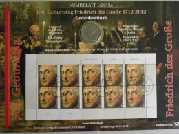 BRD, Numisblatt 1/2012. 300. Geb. Friedrich Der Große - Otros & Sin Clasificación